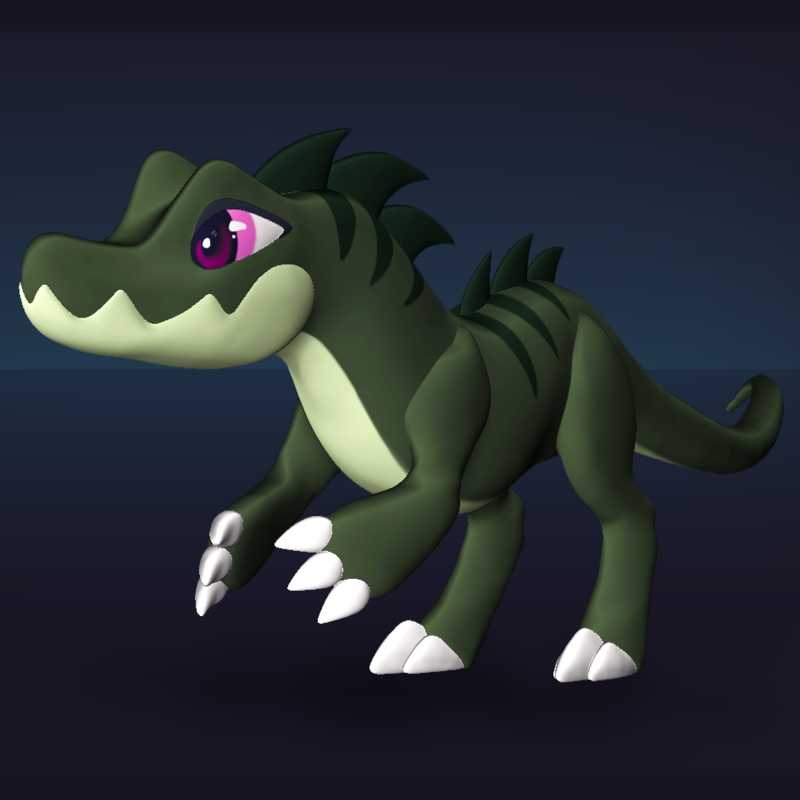 Cartoon Baryonyx - Cute Dinosaur - Dino Figurine