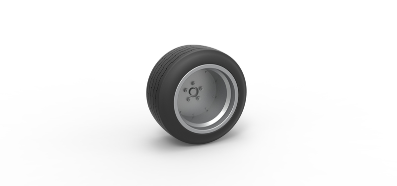 Wheel of Bosozoku style car Scale 1:25