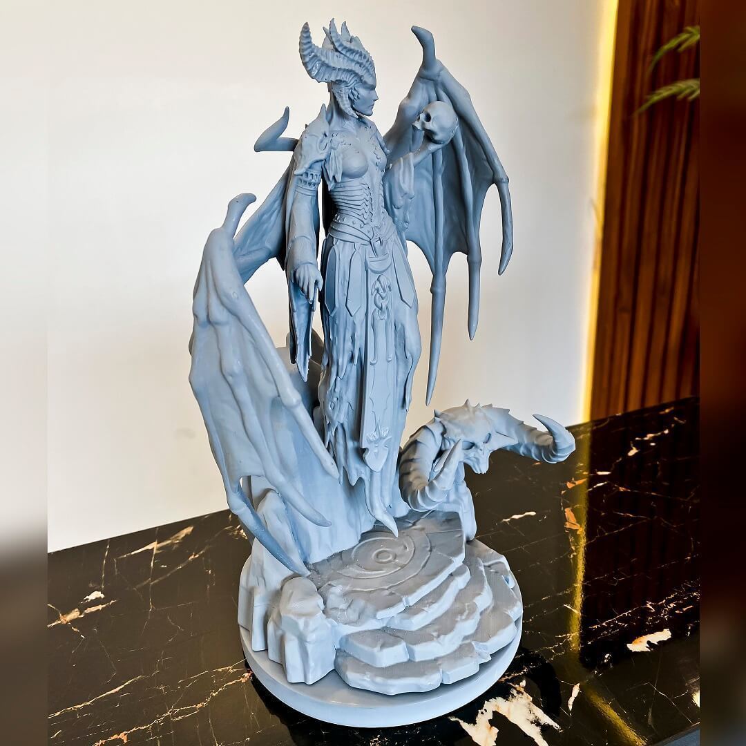 現代アートの「1mmの神の足」（3D painting） 3D Printed Intricate Geometric Sculpture: Precision 3D Print