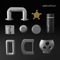  Billy Kid Accessories 3D Model - Zenless Zone Zero - Thumbnail 1