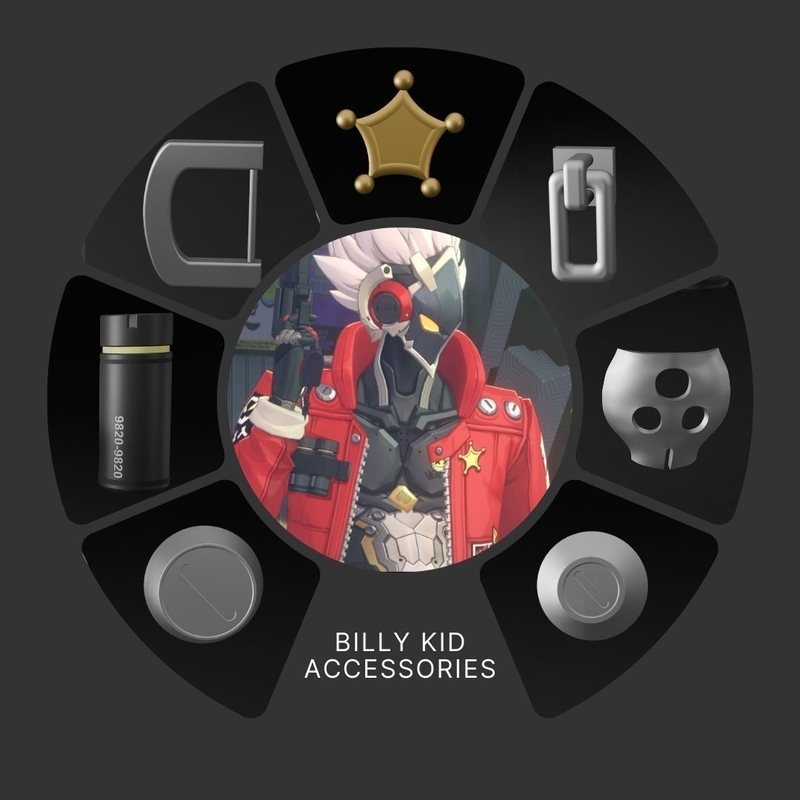  Billy Kid Accessories 3D Model - Zenless Zone Zero