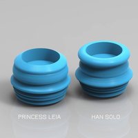 Han Solo & Princess Leia Starwars candle holder - Thumbnail 3