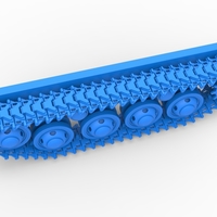 Track for Vintage Monster tank Version 3 Scale 1:25 - Thumbnail 4