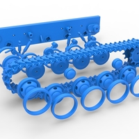 Track for Vintage Monster tank Version 3 Scale 1:25 - Thumbnail 16