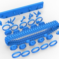 Track for Vintage Monster tank Version 3 Scale 1:25 - Thumbnail 17