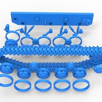 Track for Vintage Monster tank Version 3 Scale 1:25 - Thumbnail 21