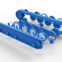 Track for Vintage Monster tank Version 3 Scale 1:25 - Thumbnail 25