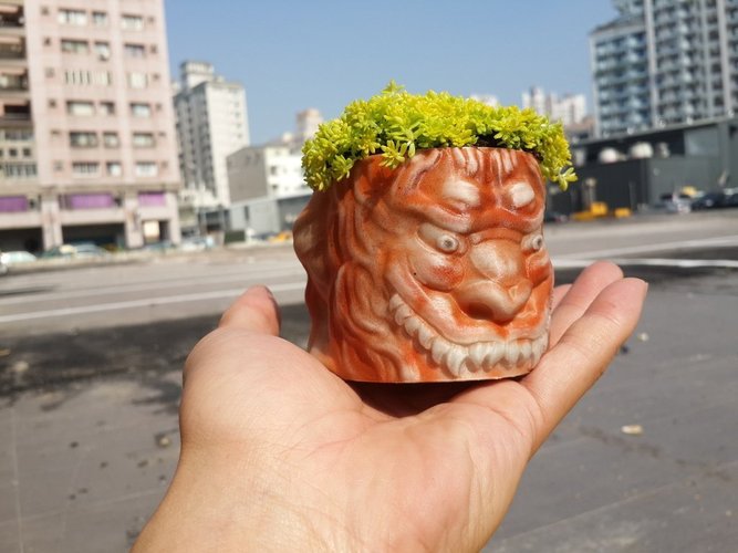 獅子座花盆 Leo- flowerpot 3D Print 55799