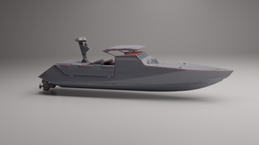 CCV MILITARY SPEED BOAT (FULL HULL AND WATERLINE) 3D Print 558066