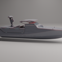 Small CCV MILITARY SPEED BOAT (FULL HULL AND WATERLINE) 3D Printing 558066