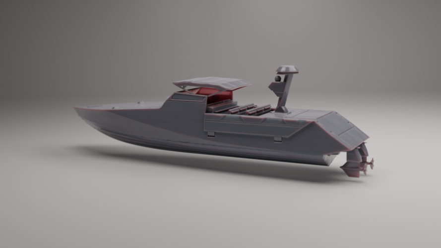 CCV MILITARY SPEED BOAT (FULL HULL AND WATERLINE) 3D Print 558067