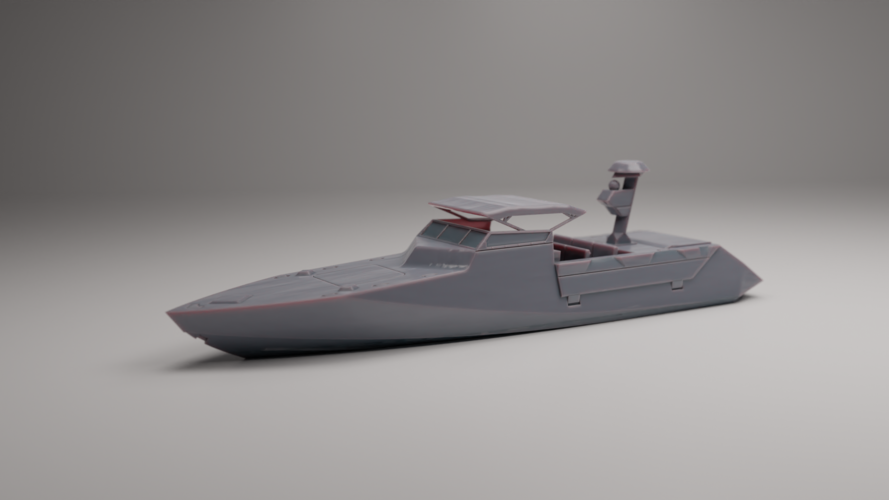 CCV MILITARY SPEED BOAT (FULL HULL AND WATERLINE) 3D Print 558068