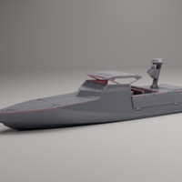 CCV MILITARY SPEED BOAT (FULL HULL AND WATERLINE) - Thumbnail 3