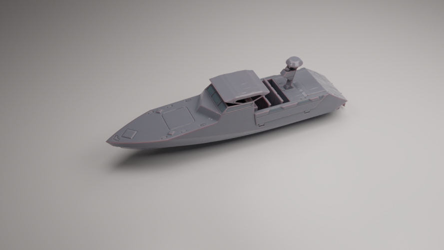 CCV MILITARY SPEED BOAT (FULL HULL AND WATERLINE) 3D Print 558070