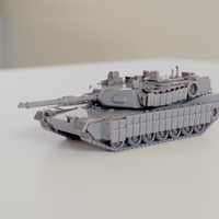 Small M1A2 ABRAMS WITH TUSK III 3D Printing 558097