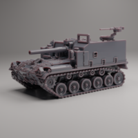 Small M44 SELF-PROPELLED HOWITZER 3D Printing 558113