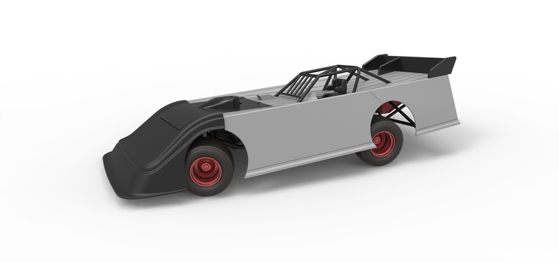 Super Dirt Late model while turning Version 2 Scale 1:25