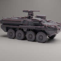 Small M1126 INFANTRY CARRIER VEHICLE 3D Printing 558178