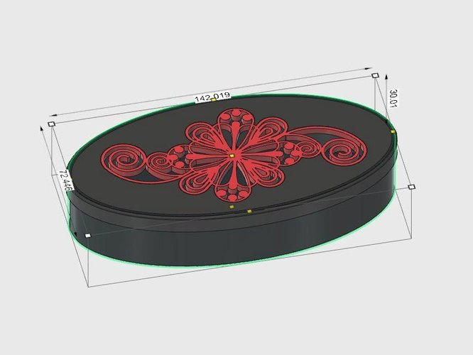 Box oval 3D Print 55823