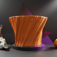 Twisted Fiber Orchid Pot/Bowl/Planter - Thumbnail 1