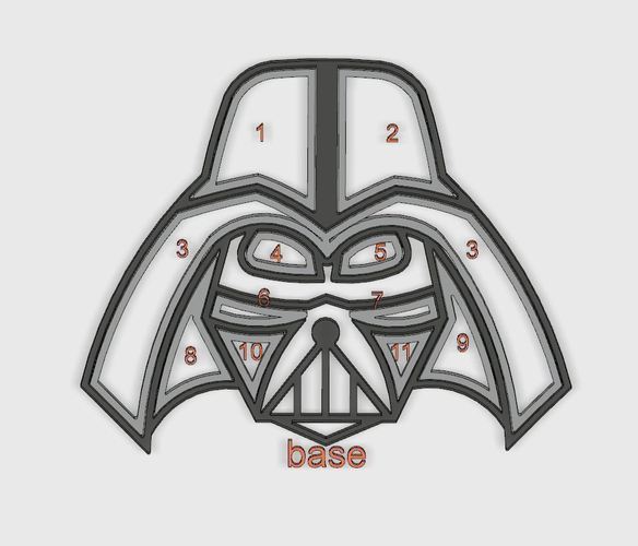 Darth Vader. Quilling. 3D Print 55829