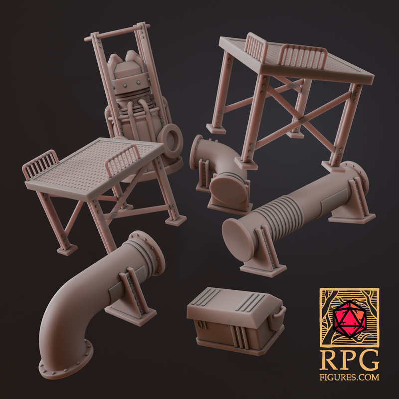 Printable Terrains - Science Fiction Modular Pack 1
