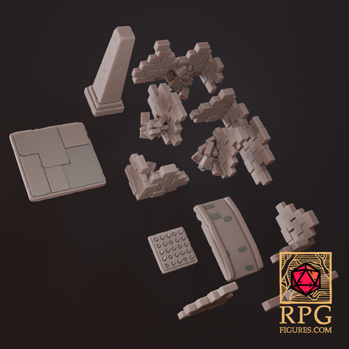 3D Printed Printable Terrains - Dungeon Pack 1 by RPGfigures | Pinshape
