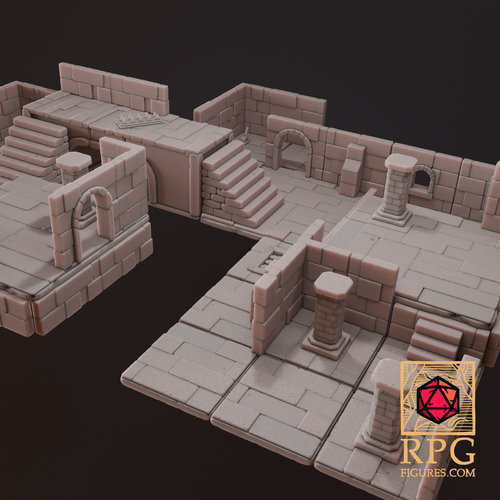 3D Printed Printable Terrains - Dungeon Pack 2 by RPGfigures | Pinshape