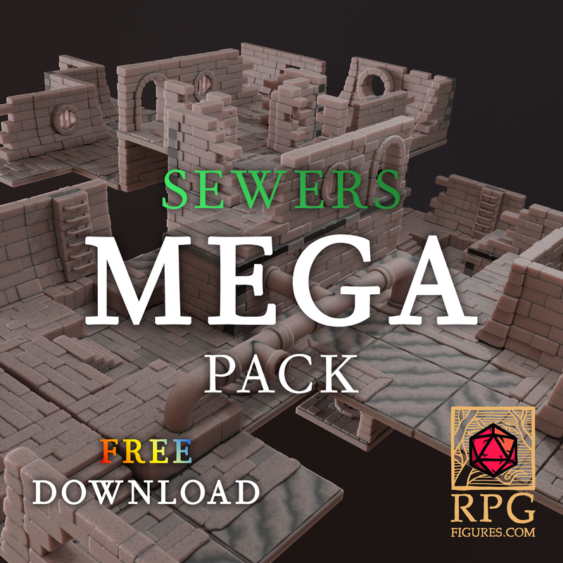 Printable Terrains - Sewers MEGA Pack