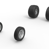 Wheel set of 2wd Pulling truck Scale 1:25 - Thumbnail 2