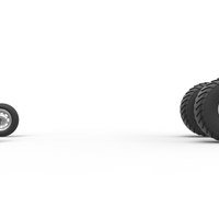 Wheel set of 2wd Pulling truck Scale 1:25 - Thumbnail 5