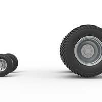 Wheel set of Pro Stock Pulling Tractor Scale 1:25 - Thumbnail 4