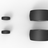 Wheel set of Pro Stock Pulling Tractor Scale 1:25 - Thumbnail 6