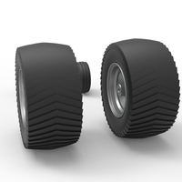 Wheel set of Pro Stock Pulling Tractor Scale 1:25 - Thumbnail 8