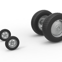 Wheel set of Small block Pulling tractor Scale 1:25 - Thumbnail 1