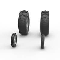 Wheel set of Small block Pulling tractor Scale 1:25 - Thumbnail 3