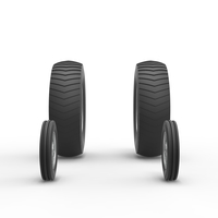 Wheel set of Small block Pulling tractor Scale 1:25 - Thumbnail 4