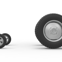 Wheel set of Small block Pulling tractor Scale 1:25 - Thumbnail 5