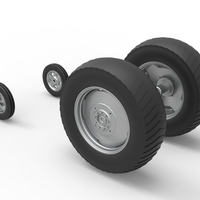 Wheel set of Small block Pulling tractor Scale 1:25 - Thumbnail 7