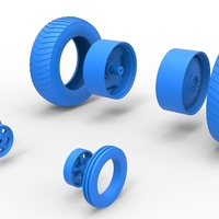 Wheel set of Small block Pulling tractor Scale 1:25 - Thumbnail 10