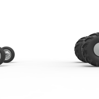 Wheel set of Vintage 2wd Pulling truck Scale 1:25 - Thumbnail 5