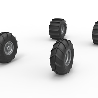 Wheel set of Mud dragster Version 1 Scale 1:25 - Thumbnail 2