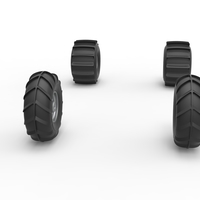 Wheel set of Mud dragster Version 1 Scale 1:25 - Thumbnail 3