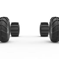 Wheel set of Mud dragster Version 1 Scale 1:25 - Thumbnail 4