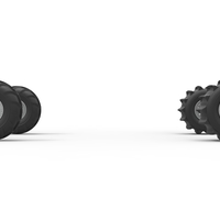 Wheel set of Mud dragster Version 1 Scale 1:25 - Thumbnail 5