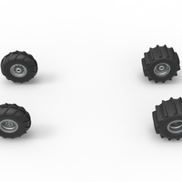 Wheel set of Mud dragster Version 1 Scale 1:25 - Thumbnail 6