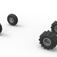 Wheel set of Mud dragster Version 1 Scale 1:25 - Thumbnail 8