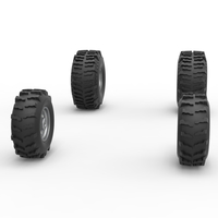 Wheel set of Mud dragster Version 2 Scale 1:25 - Thumbnail 3