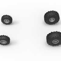 Wheel set of Mud dragster Version 2 Scale 1:25 - Thumbnail 6