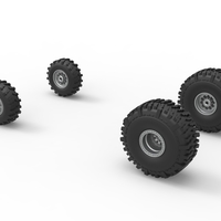 Wheel set of Mud dragster Version 2 Scale 1:25 - Thumbnail 8